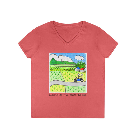Rice Terraces in Bali V-Neck
