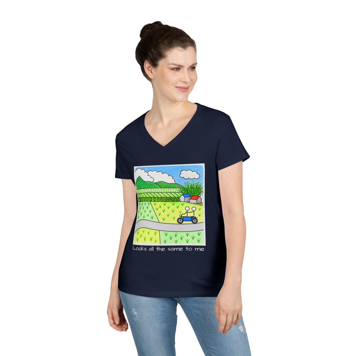 Rice Terraces in Bali V-Neck