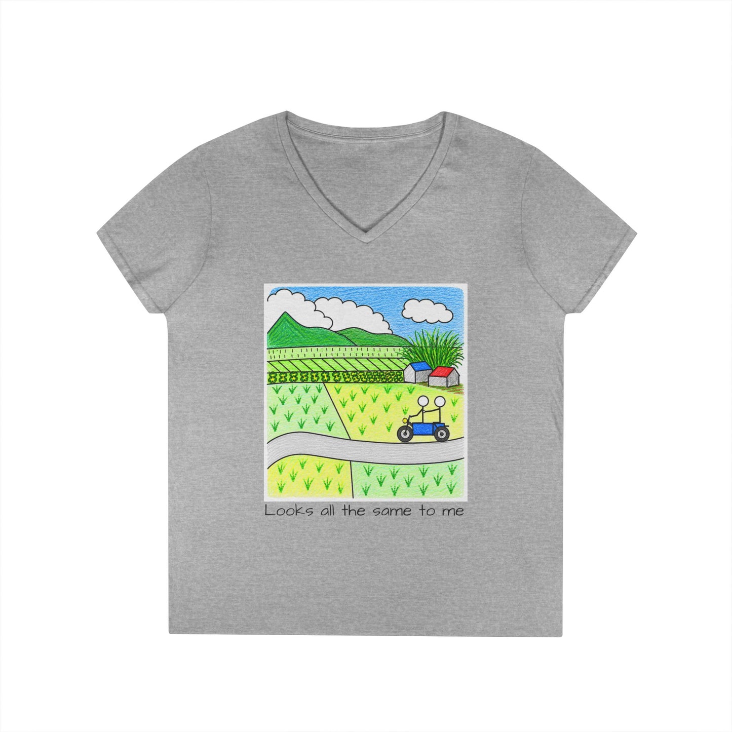 Rice Terraces in Bali V-Neck