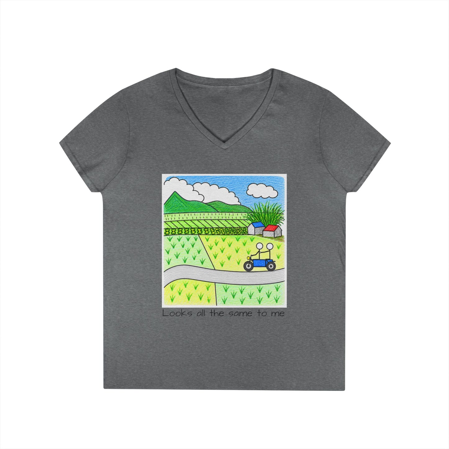 Rice Terraces in Bali V-Neck