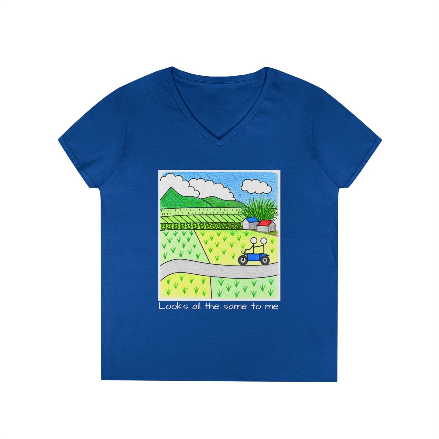 Rice Terraces in Bali V-Neck