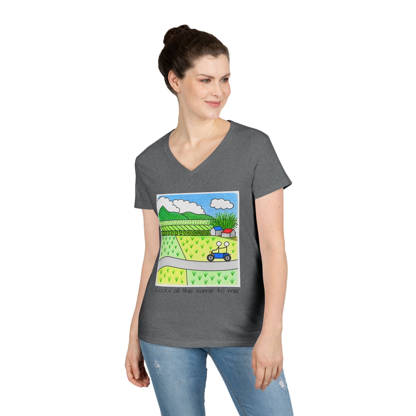 Rice Terraces in Bali V-Neck