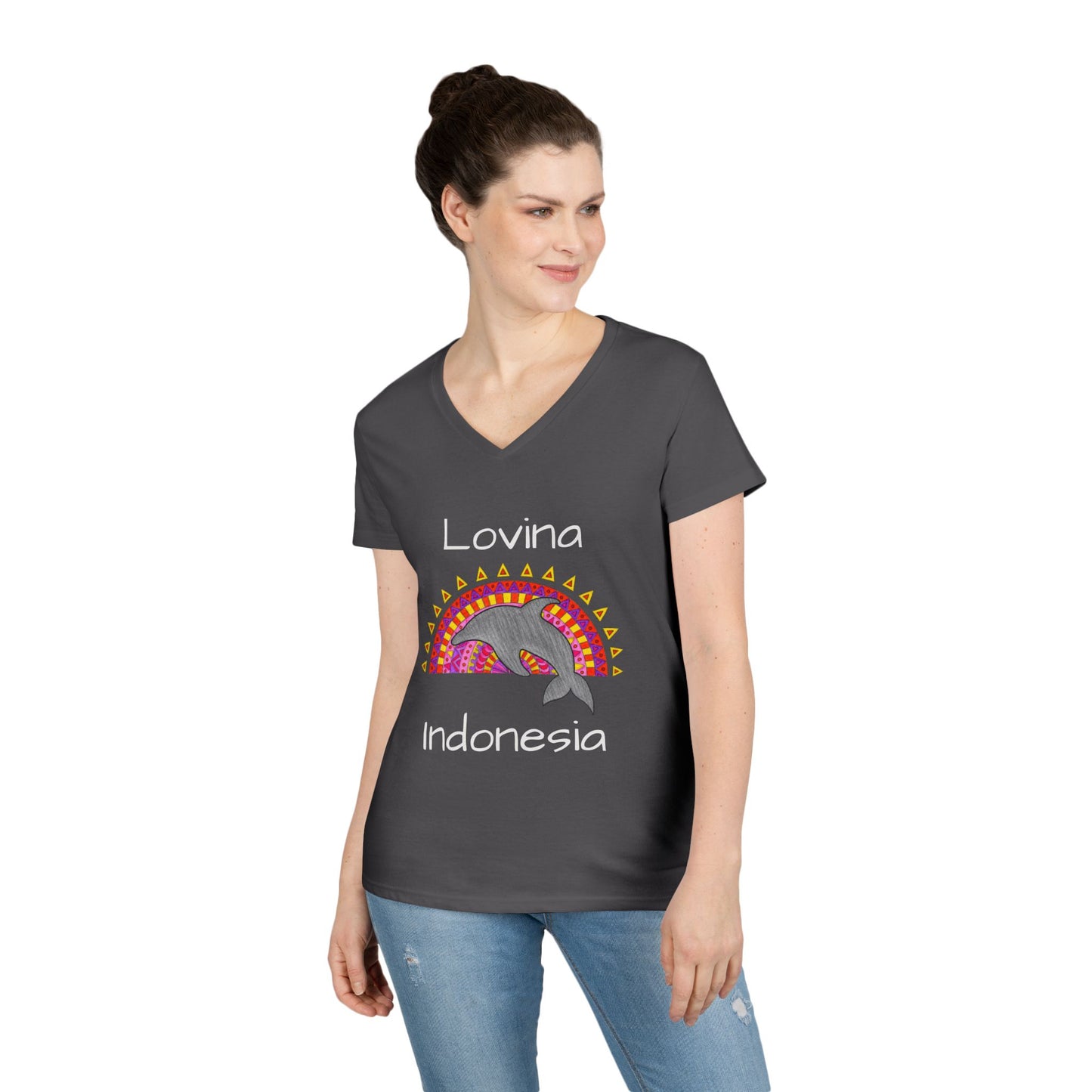 Lovina Dolphin V-Neck T-Shirt