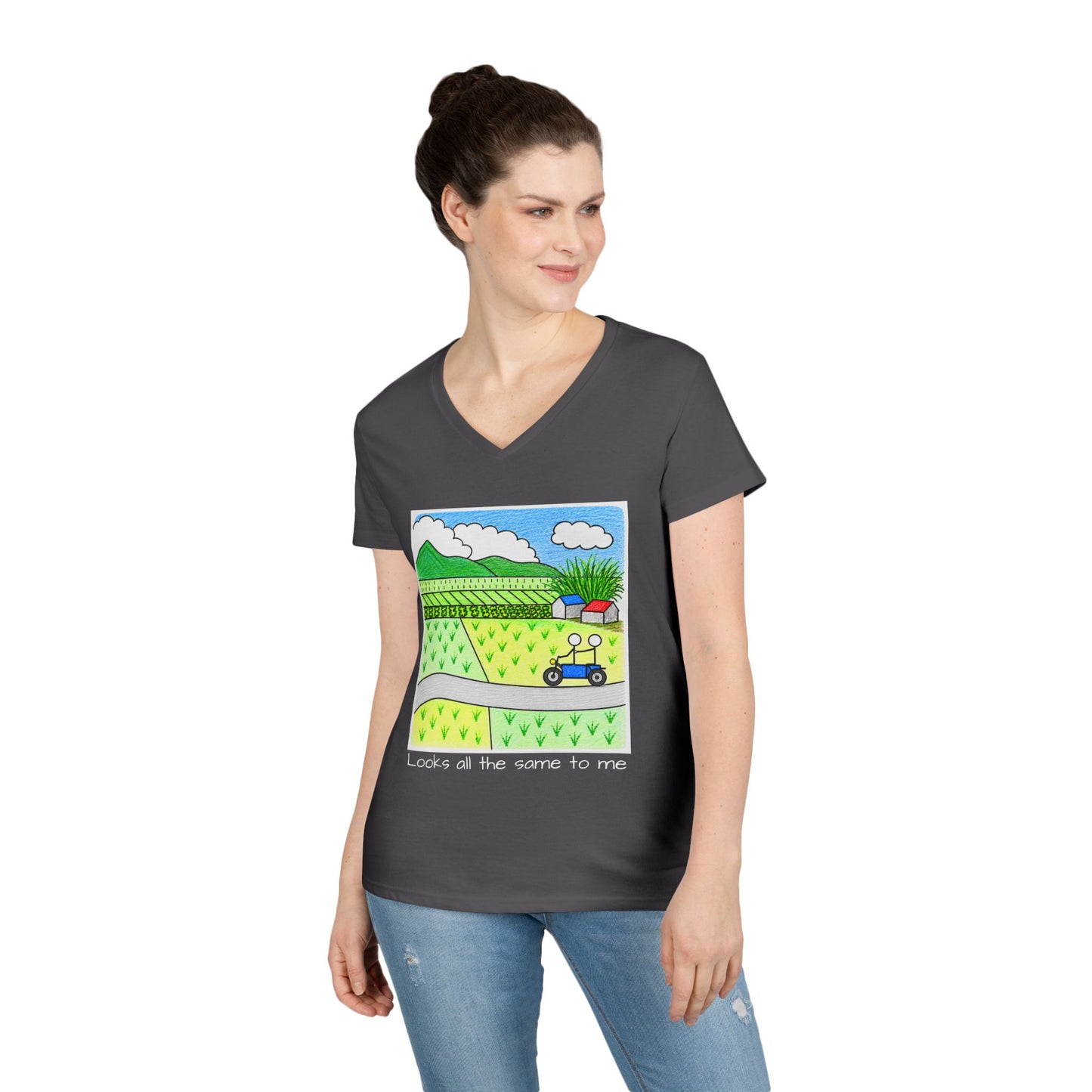 Rice Terraces in Bali V-Neck
