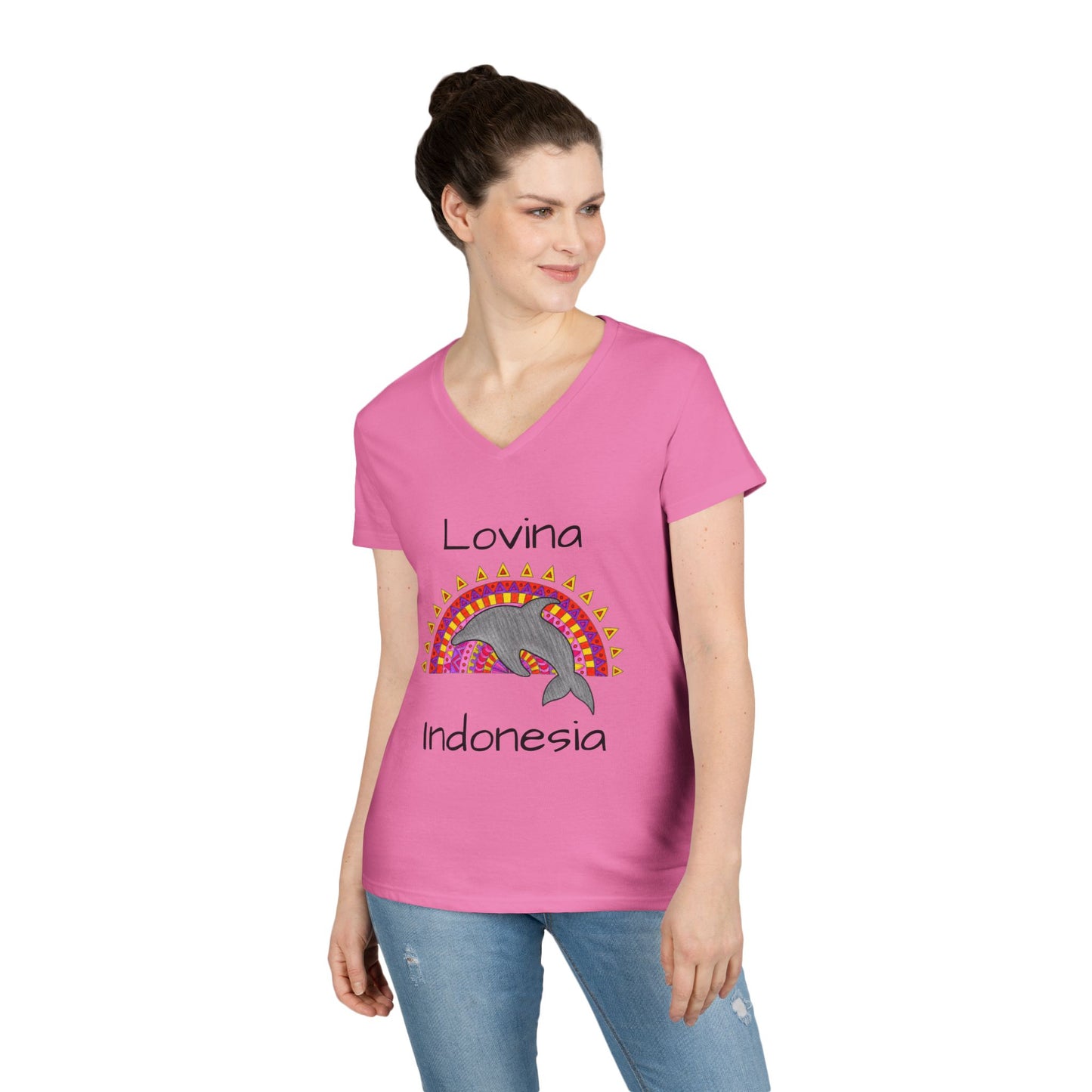 Lovina Dolphin V-Neck T-Shirt