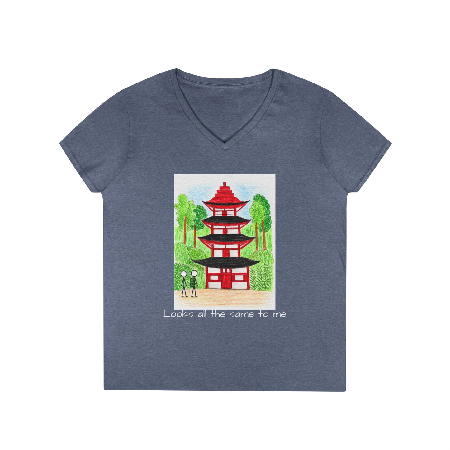 Pagoda in Japan V-Neck