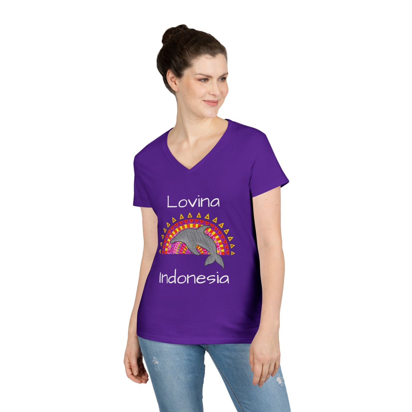Lovina Dolphin V-Neck T-Shirt