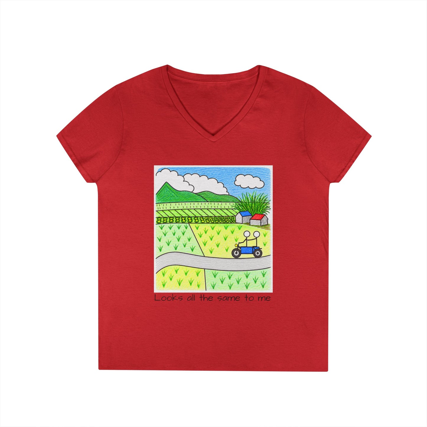 Rice Terraces in Bali V-Neck