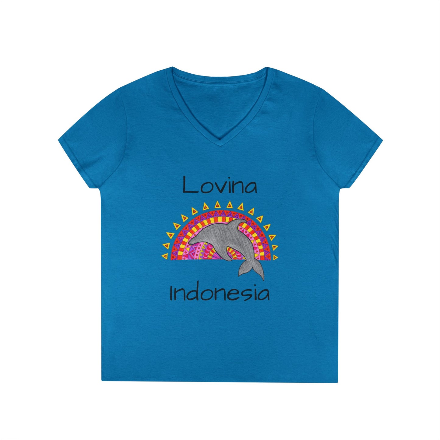Lovina Dolphin V-Neck T-Shirt