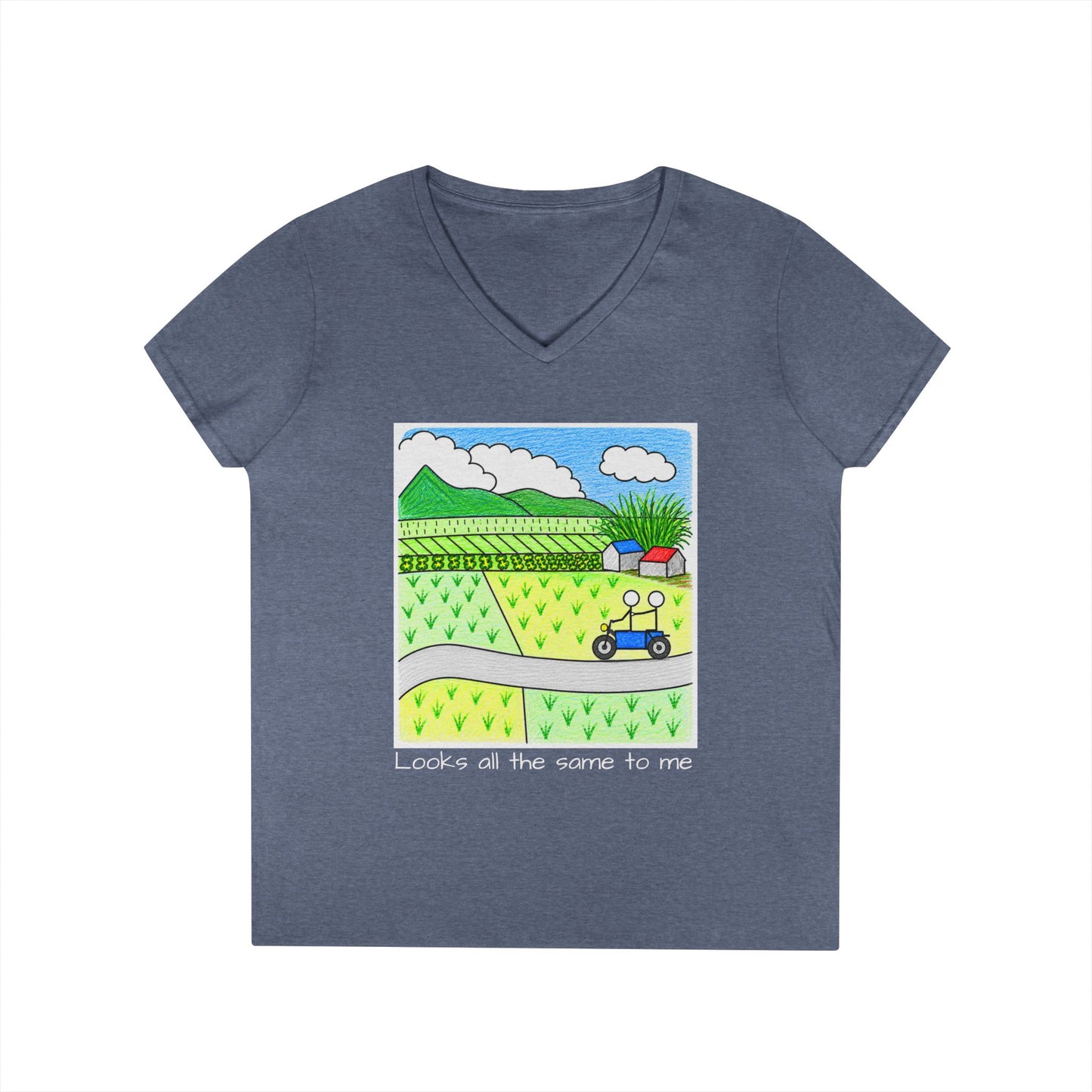 Rice Terraces in Bali V-Neck