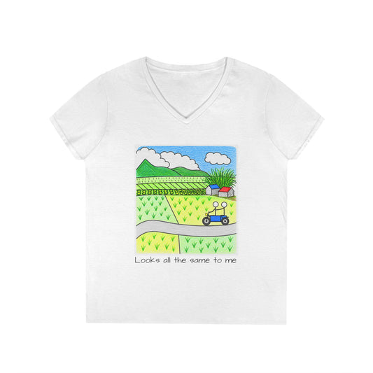 Rice Terraces in Bali V-Neck