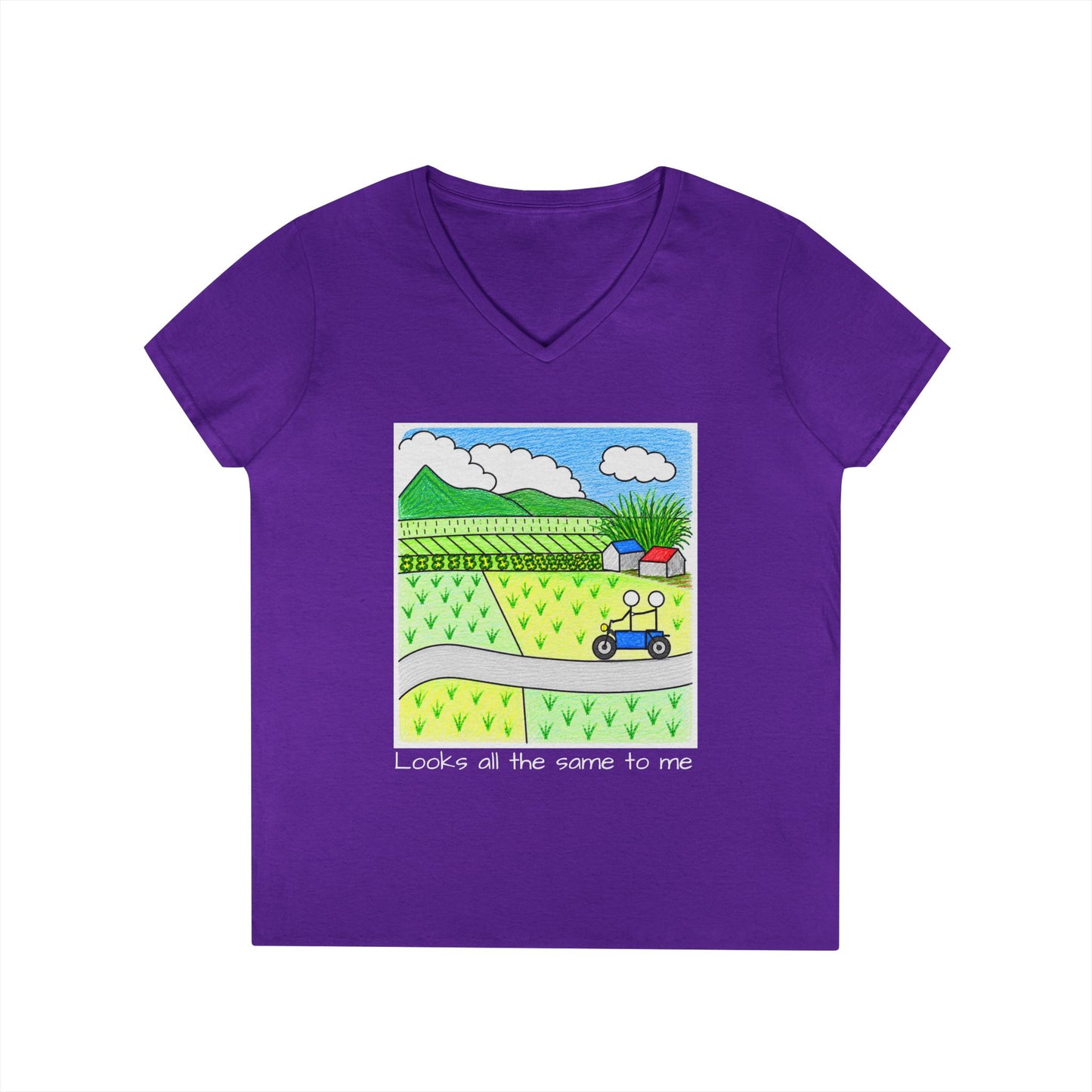 Rice Terraces in Bali V-Neck