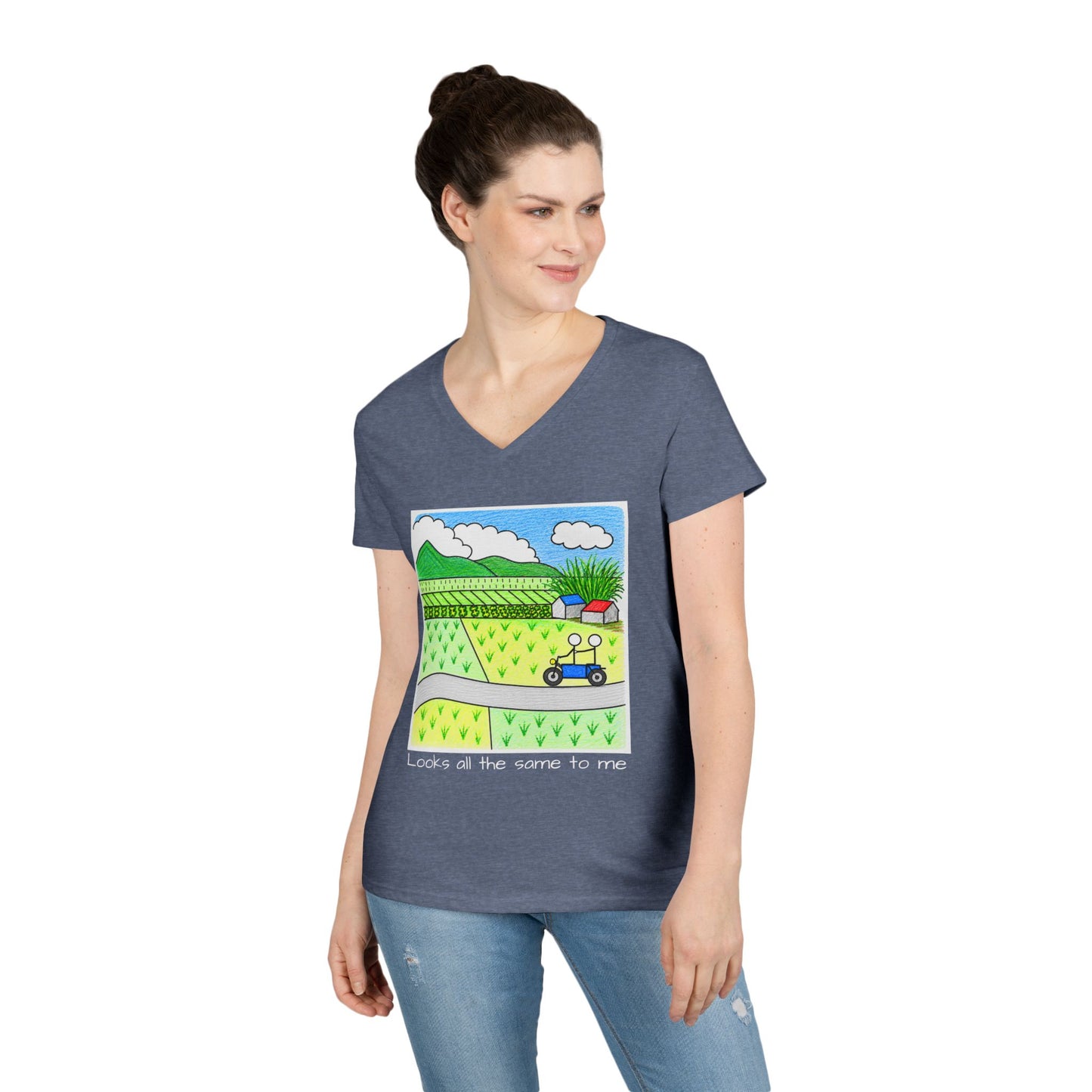 Rice Terraces in Bali V-Neck