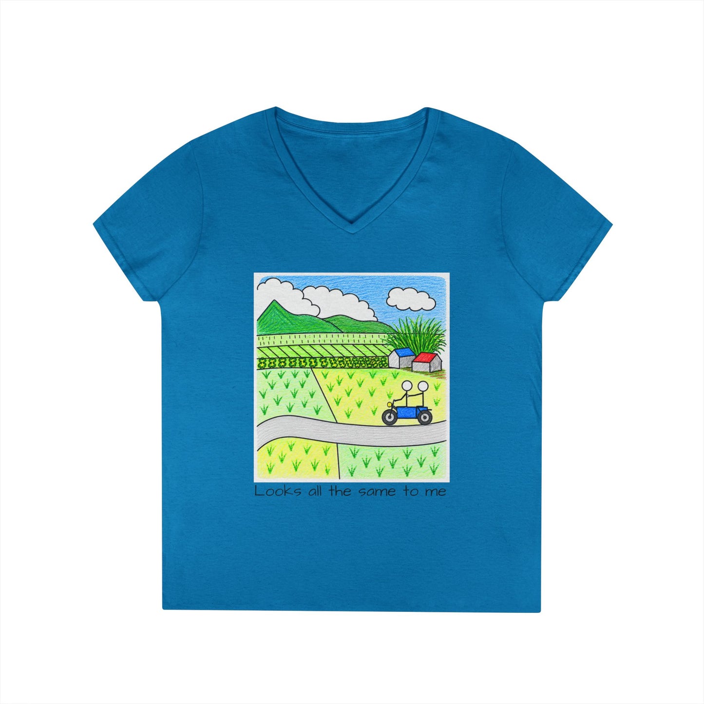Rice Terraces in Bali V-Neck