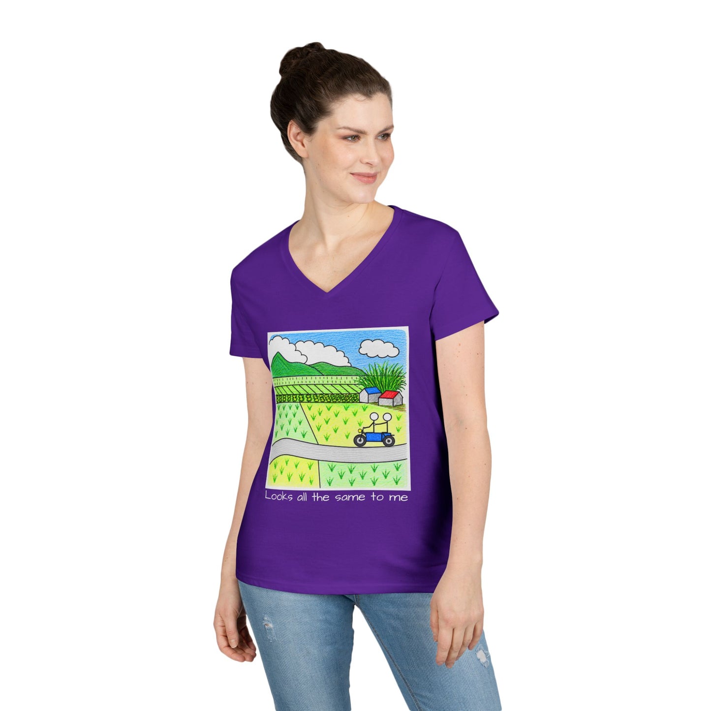 Rice Terraces in Bali V-Neck