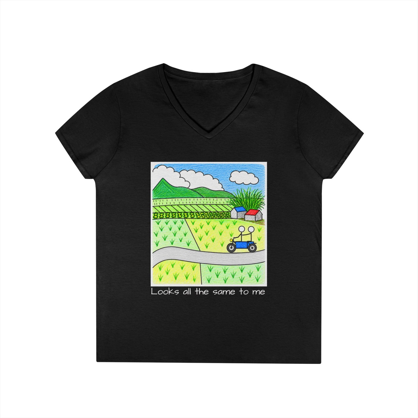 Rice Terraces in Bali V-Neck