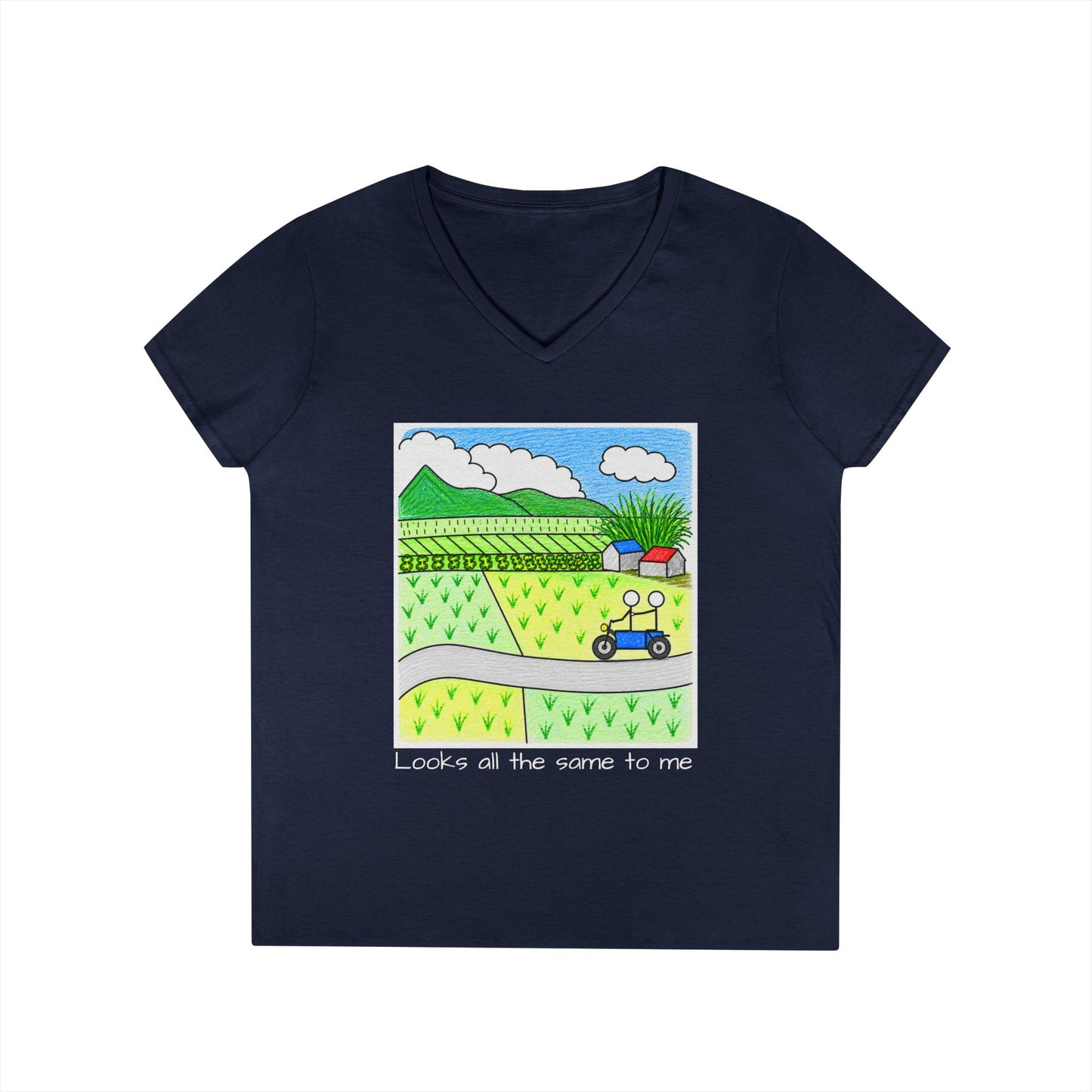 Rice Terraces in Bali V-Neck