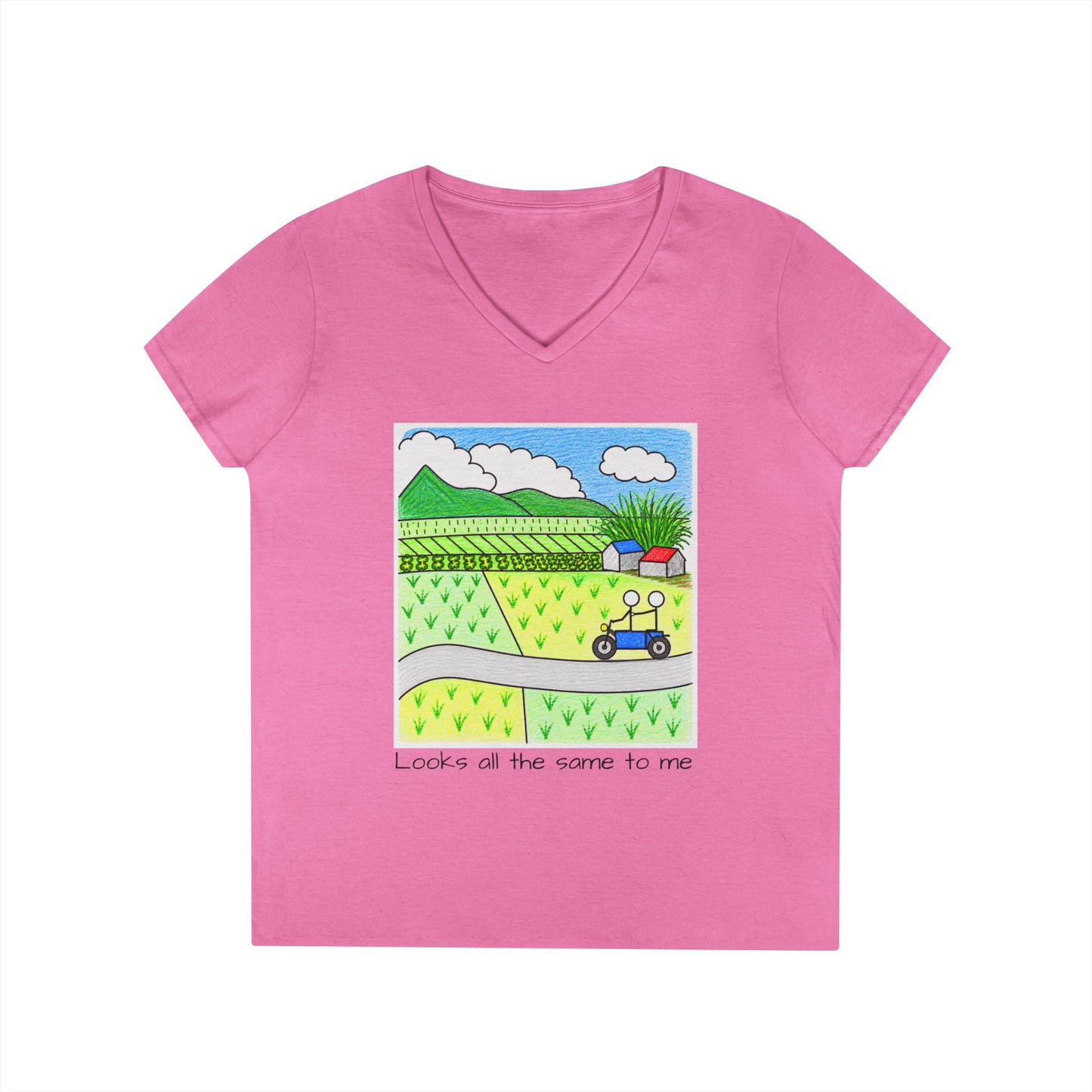 Rice Terraces in Bali V-Neck