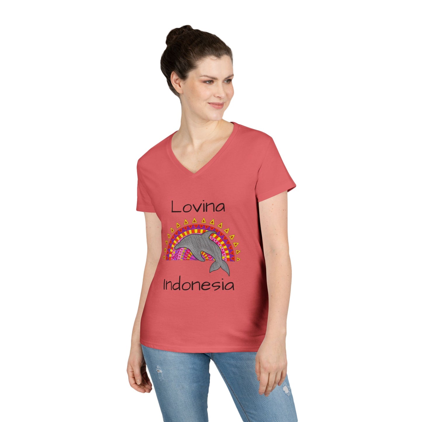 Lovina Dolphin V-Neck T-Shirt