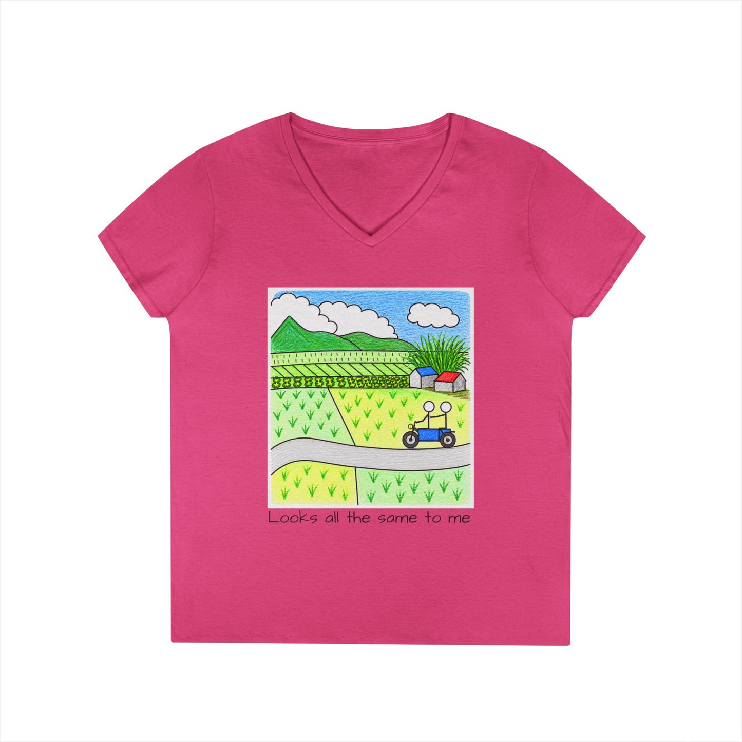 Rice Terraces in Bali V-Neck