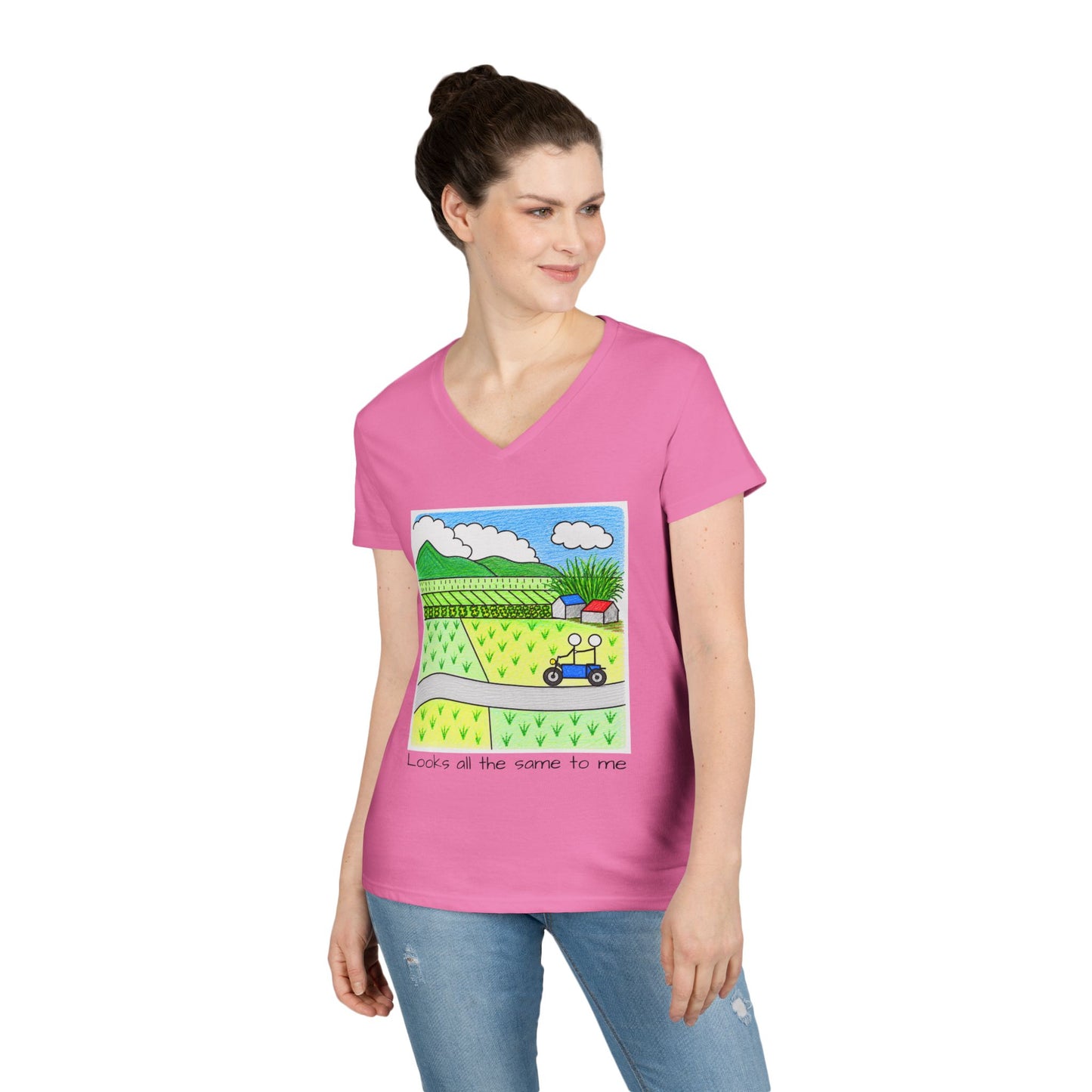 Rice Terraces in Bali V-Neck