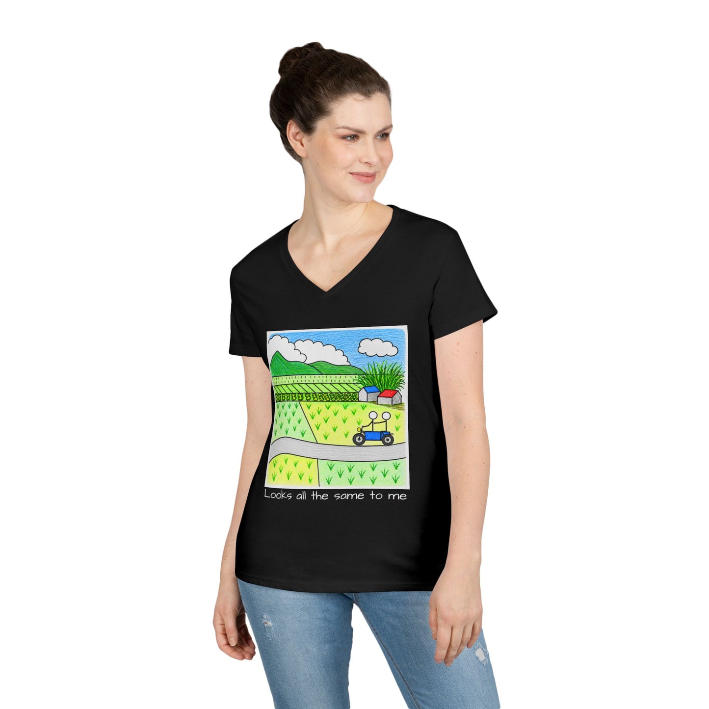 Rice Terraces in Bali V-Neck