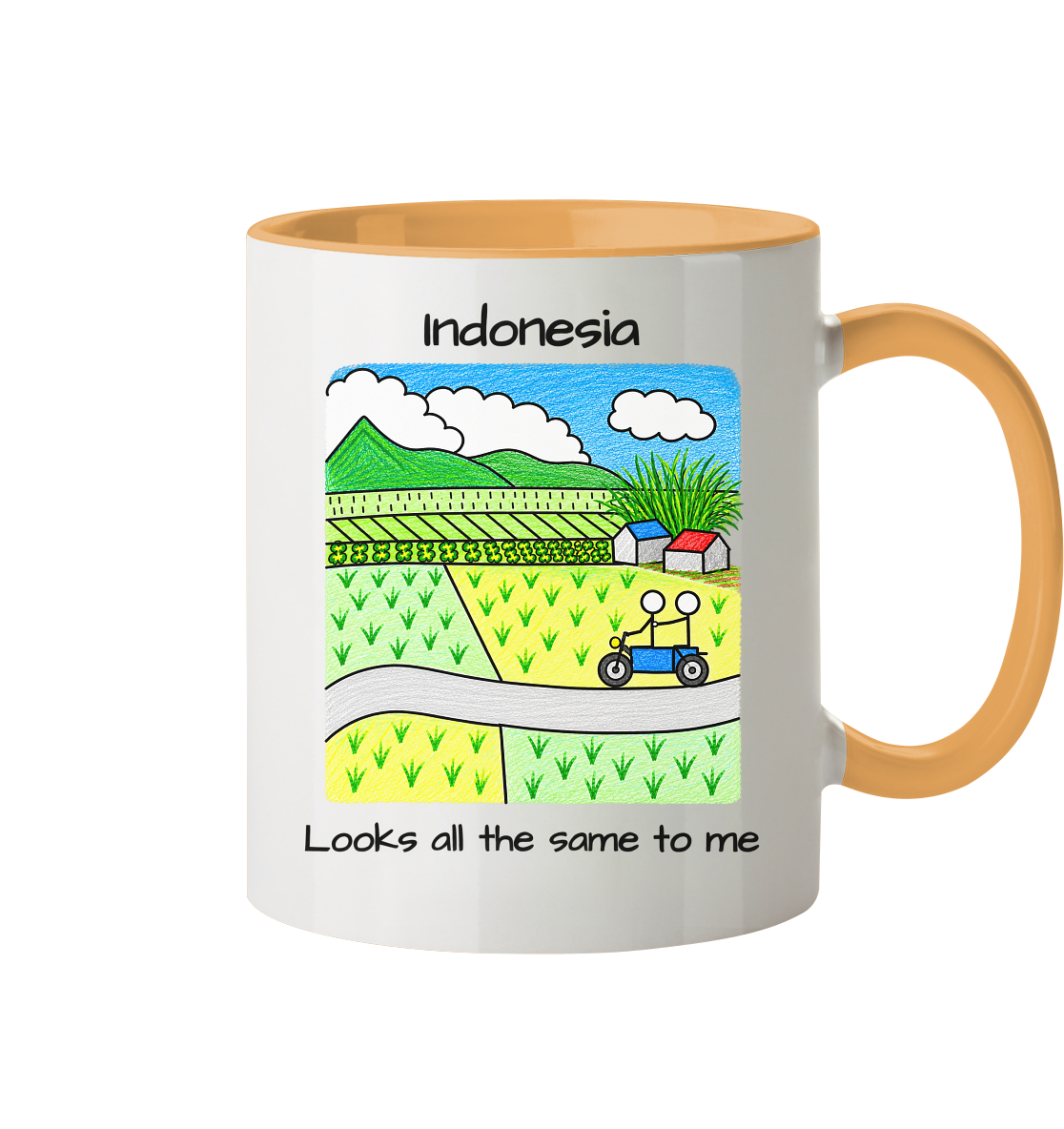 Bali Reisfelder - Tasse zweifarbig